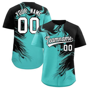 Camiseta de Béisbol Sublimada Personalizada para Hombre y Mujer, Moda, Media Manga, Cuello en V, Ropa de Softbol, 100% Poliéster, Secado Rápido, Transpirable - Product Image 2