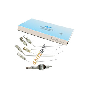 Kit chirurgical manuel réutilisable ENT Micro Ear Instruments Gold Set 3 pièces avec pinces crocodiles, ciseaux et pinces à coupelles, revêtement noir, certifié CE - Product Image 6