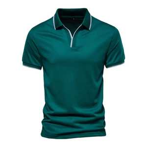 Polo de hombre Dry-Fit Golf Sports Plain Solid Jersey Casual Texture Cotton T Shirt - Product Image 1