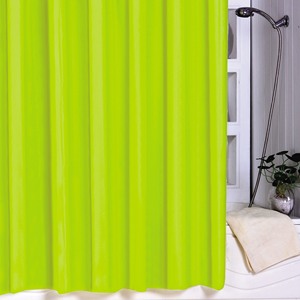 Rideau de douche en polyester PEVA vert - Product Image 2