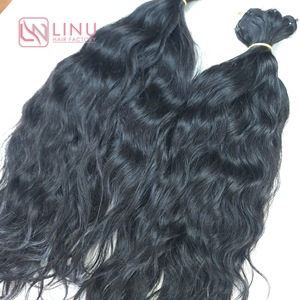 Extensions de cheveux vietnamiennes meilleure qualité Double machine trame naturelle ondulée couleur naturelle 100 cuticule alignée - Product Image 3