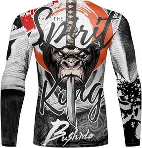 Les rashguards Jiu Jitsu sublimés par directe d'usine conçoivent votre propre Rash Guard personnalisé Logo de surf à manches courtes MMA - Product Image 4