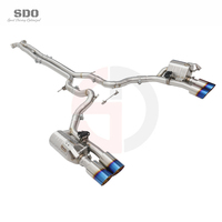 Échappement arrière SDO Performance T304 avec soupape électronique, embouts bleus brûlés et silencieux pour Porsche Panamera GTS 971 4.0T 2019-2023