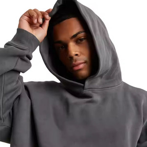 Jersey informal OEM para hombre, sudaderas con capucha de invierno, poliéster/algodón de alta calidad, teñido liso, diseño de su propio logotipo, logotipo serigrafiado - Product Image 3