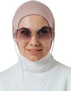 사용자 정의 만든 이슬람 여성 hijab 모자 아래 스카프 닌자 스포츠 hijab 모자 귀 구멍 스포츠 인스턴트 hijab