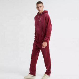 Customized <b>Sweat</b> Suit with Acid Wash Baggy Joggers and Hoodie Set Flared Tracksuit for Men and <b>women</b> 100% cotton quick dry - Product Image 5