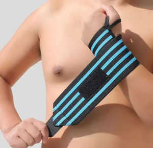 Muñequeras ajustables para levantamiento de pesas hechas a mano en Pakistán para entrenamiento de culturismo en verano - Product Image 2