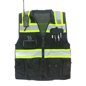 Gilets de sécurité de haute qualité Gilet de construction en maille haute visibilité avec poches Logo personnalisé Gilet de sécurité réfléchissant haute visibilité - Product Image 6