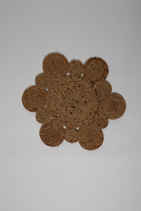 Mantel Individual de Yute y Algodón Trenzado de 40 x 40 cm, Ecológico, para Comedor, Venta al por Mayor, Exportación - Product Image 4