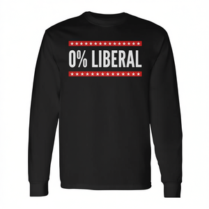 T-Shirt a Maniche Lunghe 0% Liberal - Prodotto Promozionale Repubblicano per Stati Rossi - Zero Percent Conservative - Product Image 2