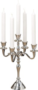 New Aluminum metal 5 arm silver <b>candelabra</b> for wedding home party decoration in customized size and finish - Product Image 2