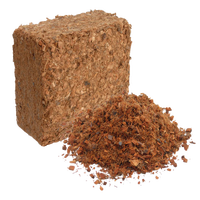 Copeaux de coque de noix de coco, déchets agricoles, briques hydroponiques, triple lavage, brun naturel, emballé sur palette, Inde, KOPEAT