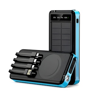 10000mAh ngoài trời chiến thuật năng lượng mặt trời ngân hàng điện Rugged kép USB LED ánh sáng xách tay Heavy Duty sạc Cắm Trại Đi Bộ Đường Dài Survival lĩnh vực - Product Image 4