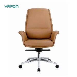 High-End Comfortable Leather Executive Office Chair With Wheels For President Or Boss