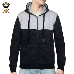Custom Winter Zipper-Up Hoodies for Men <b>Plus</b> <b>Size</b> Unisex Oversized with Digital Printing Logo - Product Image 1