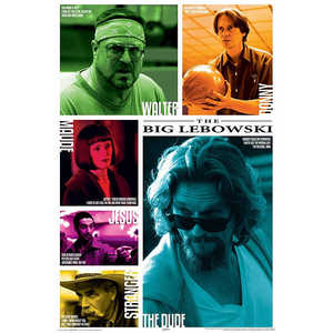 Póster moderno de The Big Lebowski con citas para decoración de pared - Product Image 1