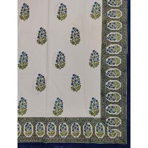 Hand Block Printed King Size 100% Cotton Double Bedsheet Pillow Cover Eco-Friendly Floral <b>Comforter</b> <b>Set</b> for Home 3 Pcs <b>Set</b> - Product Image 2