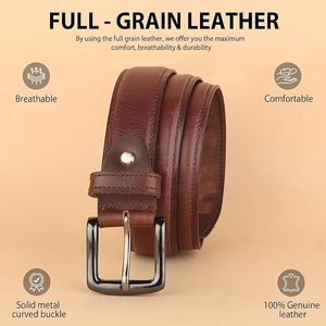Ceinture en cuir durable pour les voyages, ceinture en cuir pour les employés de bureau, boucle de ceinture en cuir classique à bas prix - Product Image 2