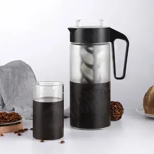 Direktversand ab Werk 1300 ml hochwertiges Borosilikatglas Kaltbrühe-Kaffeemaschine Krug mit Filterkern