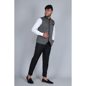 Veste en lin pur manteau de taille pour homme vestes de gilet en lin pur designer - Product Image 6