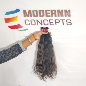 100% cabello humano virgen crudo cutícula alineada sin procesado químico proveedor natural a granel templo humano indio extensiones de cabello - Product Image 2