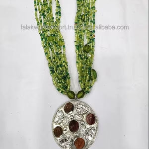 JINYOU 4184 Collar Europeo Popular Exagerado, Gargantilla con Cuentas Rectangulares de Resina Color Ámbar, Joyería - Product Image 2