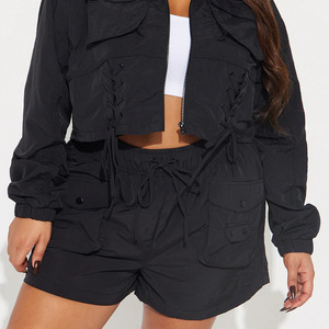 Col montant coupe-vent coupe-vent deux pièces pour femmes taille personnalisable disponible en différents modèles à vendre - Product Image 5