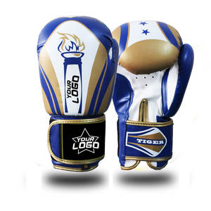 Gants de boxe MMA personnalisés avec logo, pour entraînement Sanda, protection des mains pour adultes XL, 6oz 10oz 14oz, en cuir PU, fermeture auto-agrippante - Product Image 1