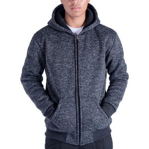 Custom Men High Quality Sherpa <b>Lined</b> Zip Hoodie Heavyweight Winter Warm <b>Fleece</b> <b>Jacket</b> - Product Image 4