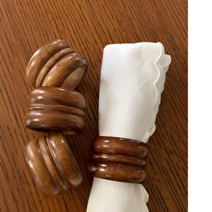 Bas prix rond de serviette en bois à la mode en bois poli rond de serviette Top vente produits de décoration de Table ronds de serviette en bois - Product Image 2