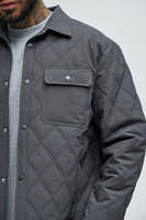 Veste matelassée en coton de haute qualité pour homme, couleur unie, taille standard, automne, chaude, personnalisée, imperméable, devant droit