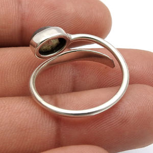 Women's 925 Sterling Silver Rings with Oval <b>Labradorite</b> Gemstone Solid 925 Silver Stylish Birthstone Rings Fine <b>Jewelry</b> for Her - Product Image 4