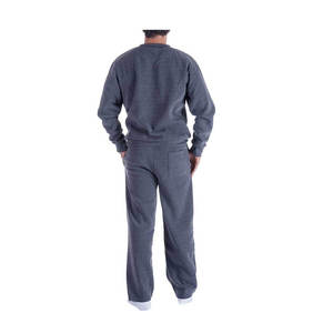 Pantalon de jogging évasé lavé personnalisé pour hommes avec patchwork ceinture élastique pantalon de survêtement empilé décontracté en éponge française OEM en gros - Product Image 3