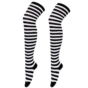 Calcetines altos hasta el muslo a rayas de talla grande personalizados para mujer Extra largos por encima de la rodilla para mujer - Product Image 3