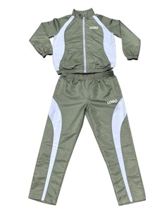 OEM Hooded Solid Custom Tracksuit High Quality <b>Reflective</b> Logo Color Block Nylon Polyester <b>Running</b> Suit - Product Image 2