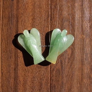 Vente en gros de mini sculpture d'ange de style Feng Shui pierre précieuse AGATE de haute qualité Aventurine verte pour la décoration de la maison cadeau Love Style - Product Image 1