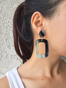 ชุดต่างหูห่วงธรรมชาติรูปเขาควายดีไซน์ใหม่เฉดสีธรรมชาติต่างหูแบบปรับแต่งได้สำหรับสาวแฟชั่นโดยแฟชั่นเรืองแสง - Product Image 5