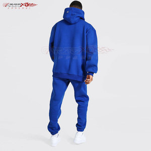 Ropa de calle con estilo para hombre, chándal de invierno a la moda con chaqueta con capucha y cremallera, pantalones a juego con detalles de diamantes de imitación - Product Image 2