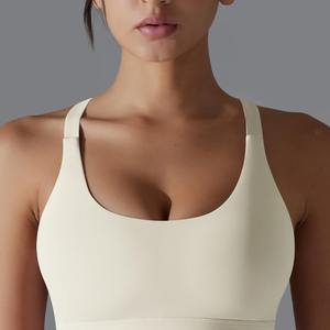 Soutien-gorge de yoga pour femmes, respirant, simple, couleur unie, en nylon, sous-vêtements de sport pour gymnastique Pilates - Product Image 4
