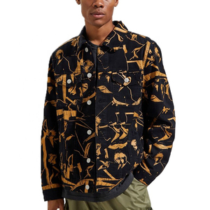 Manteaux d'équitation de streetwear décontractés avec impression de logo personnalisé jeans en denim vestes pour hommes veste en jean pour le nouvel an avec un excellent tissu - Product Image 2