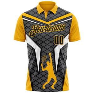 Sublimación al por mayor diseño personalizado 100% poliéster camisa de cuello de los hombres Tannisball Polo camisa de alta calidad sublimación Polo - Product Image 3