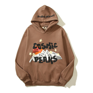 Nuevo personalizado 100% algodón pesado de alta calidad Puffprint Hoodie con Logo hombres sudaderas con capucha sudaderas esenciales - Product Image 3