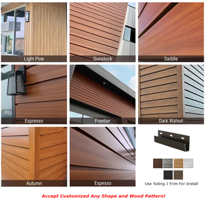 6 inch dekking, breedste 1/2 inch shiplap imitatiehout aluminium gevelbekleding, waterdicht en vochtbestendig voor binnen/buiten - Product Image 3