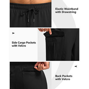 2025 vente en gros hommes coupe ample course Fitness respirant pantalons de survêtement séchage rapide pantalon de survêtement avec poches - Product Image 6