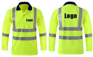 เสื้อโปโลแบบสั่งทำขายส่ง ดีไซน์ใหม่ ไซส์ใหญ่ สะท้อนแสง พร้อมแถบสะท้อนแสง แขนครึ่งตัว แห้งเร็ว สำหรับใส่ทำงาน - Product Image 6