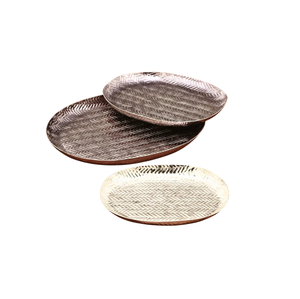 Mayorista de placas de metal de grado alimenticio placas de metal para restaurante plato de bandeja de pizza de servicio personalizado - Product Image 1