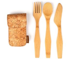 Juego de utensilios de cocina de madera de teca natural o acacia MADE con soporte para cuchara Juego de cucharas de cocina de madera y soporte para utensilios - Product Image 2