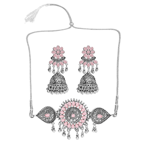 GS Pink Flower Round Choker Elegant <b>Wedding</b> <b>Accessory</b> - Product Image 3