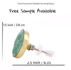 Vente chaude Jade vert os résine laiton boutons tiroir armoire poignée tire pour armoire cuisine chambre salle à manger Design industriel - Product Image 3