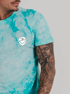 เสื้อยืดคอตตอนหนาน้ำหนักมากแบบกำหนดเอง OEM ปี 2025 เสื้อยืดผู้ชายไซส์ใหญ่พิมพ์โลโก้ตามสั่ง เสื้อยืดลายมัดย้อมสำหรับผู้ชาย - Product Image 3
